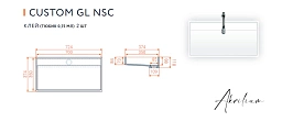 Раковина из искусственного акрилового камня CUSTOM GL NSC